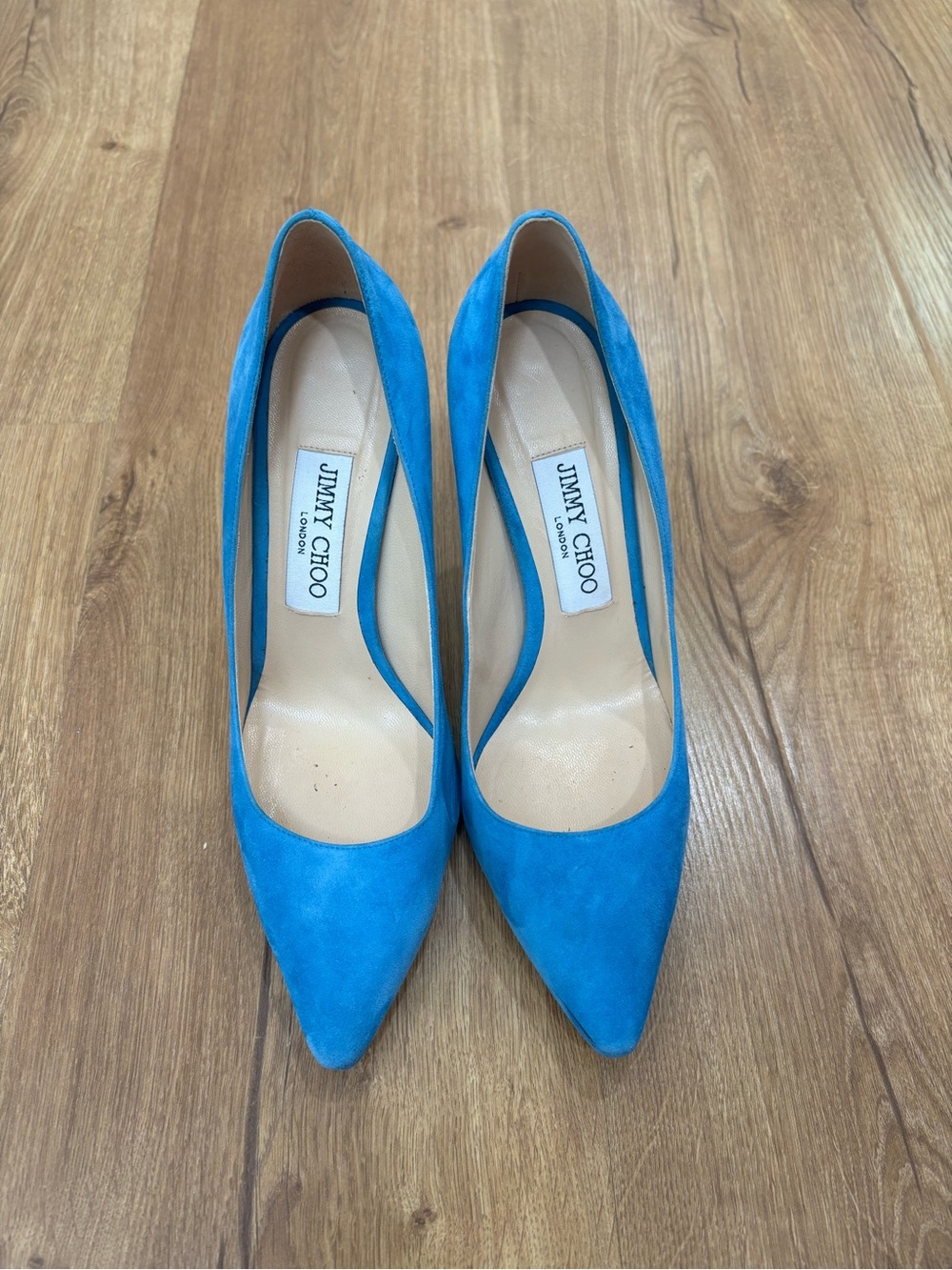 Jimmy Choo Blue Suede Pump
